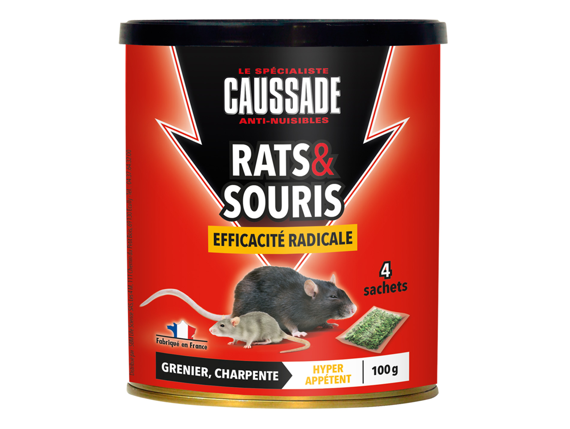 Céréales raticides efficacité radicale 4x25g